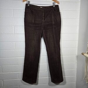 Vtg 80s St Johns Bay Brown Corduroy Pants 10 Petite Straight Leg Heritage Casual